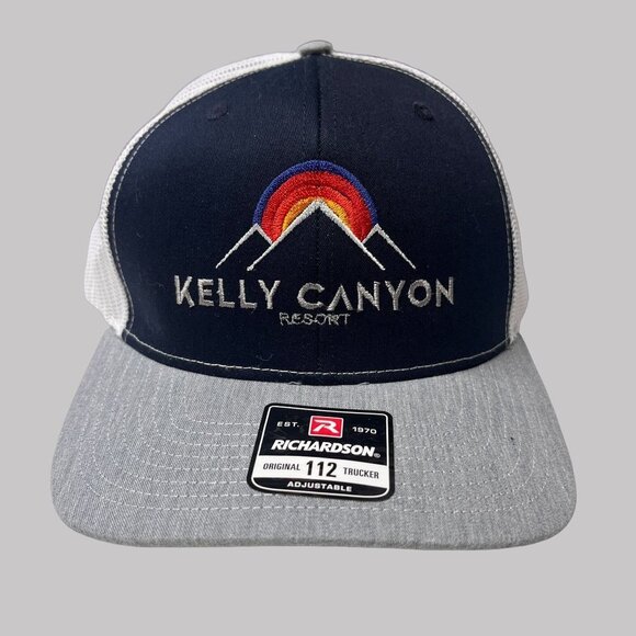 Kelly Resort Embroidered Hat Snap Navy Gray White Trucker Mesh Dads Cap Mens - Picture 2 of 8